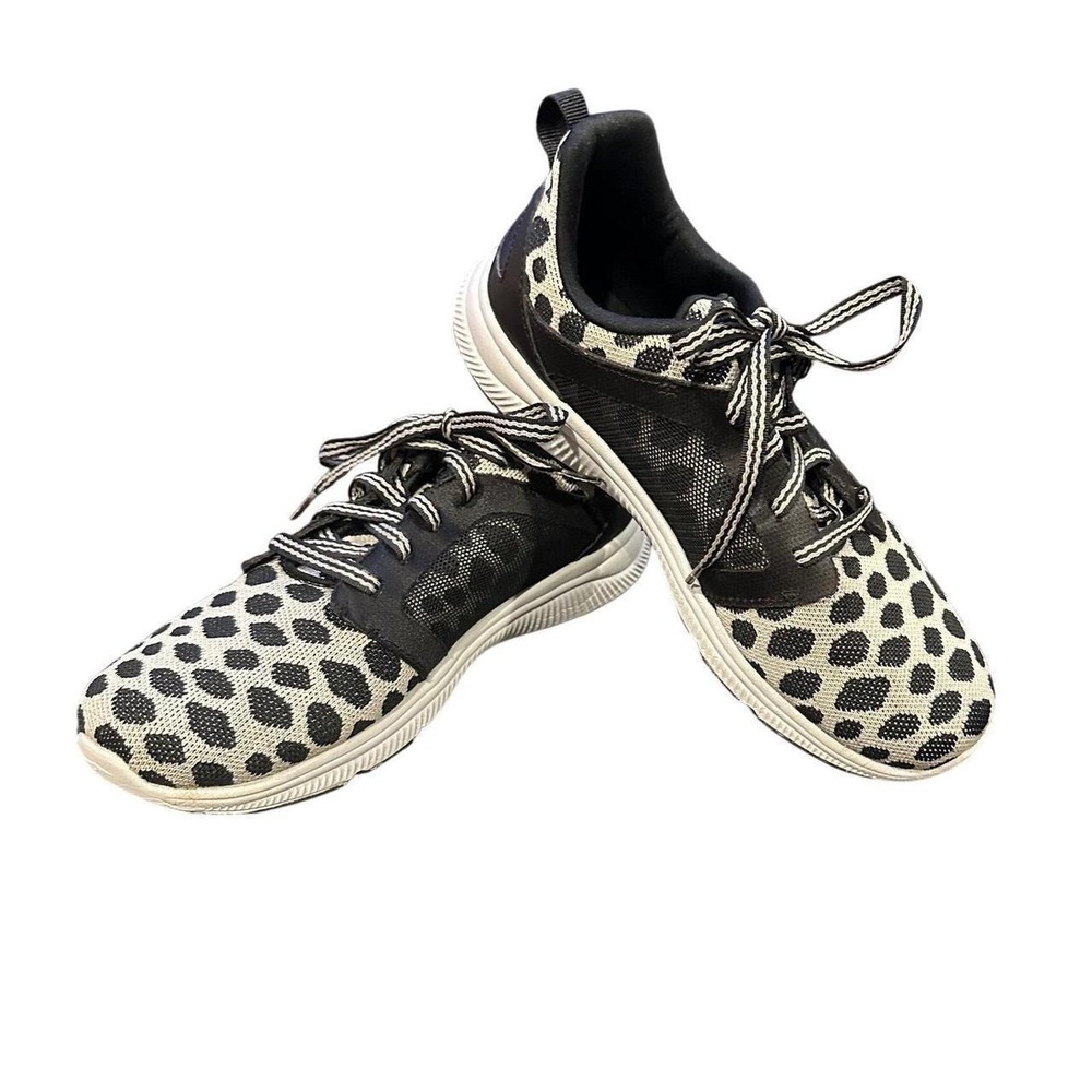 Avia Womens Leopard Print Athletic Sneakers Black White WMAV22JT003L Size 9.5
